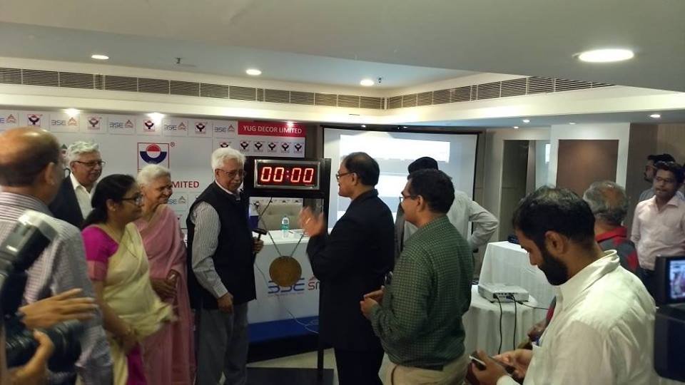 Yug Decor Limited Listing Ceremony